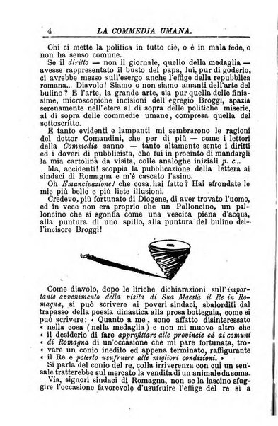 La commedia umana giornale-opuscolo settimanale