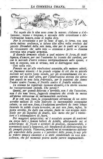 La commedia umana giornale-opuscolo settimanale