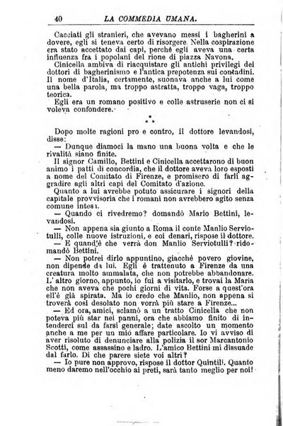 La commedia umana giornale-opuscolo settimanale