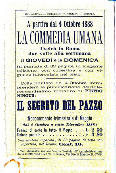 La commedia umana giornale-opuscolo settimanale