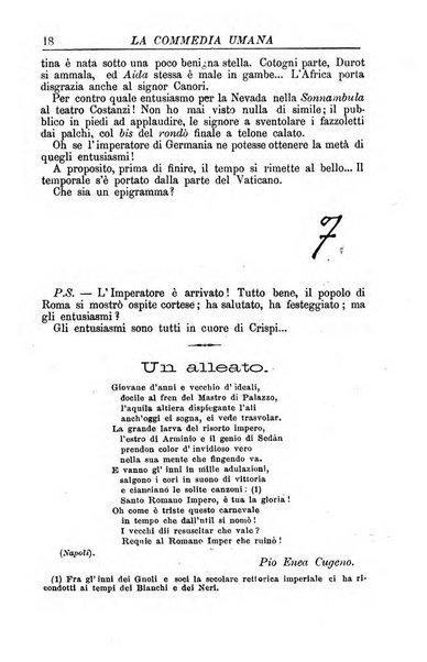 La commedia umana giornale-opuscolo settimanale