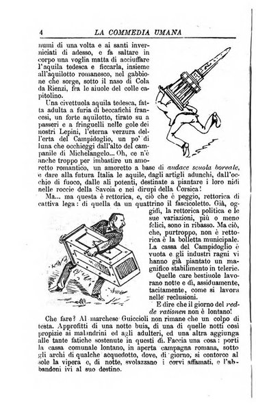 La commedia umana giornale-opuscolo settimanale