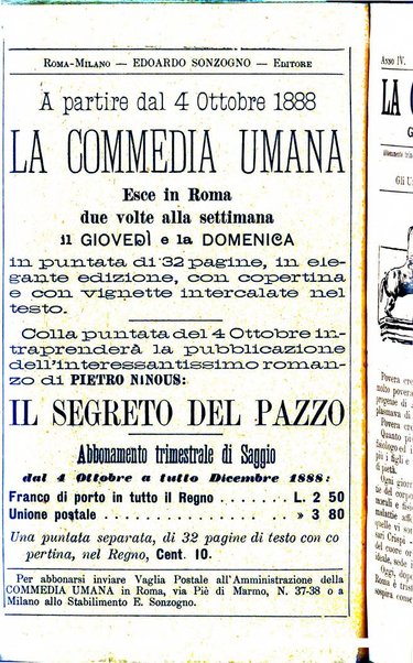 La commedia umana giornale-opuscolo settimanale