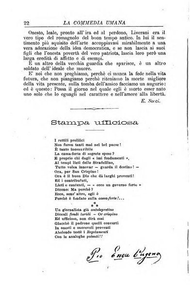 La commedia umana giornale-opuscolo settimanale