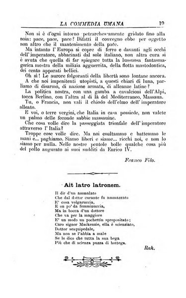 La commedia umana giornale-opuscolo settimanale