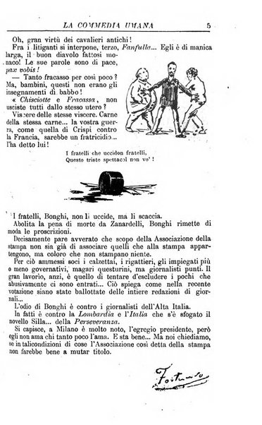 La commedia umana giornale-opuscolo settimanale