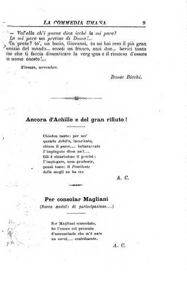 La commedia umana giornale-opuscolo settimanale