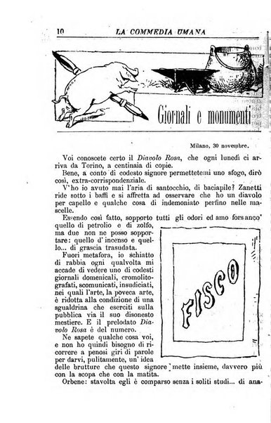 La commedia umana giornale-opuscolo settimanale