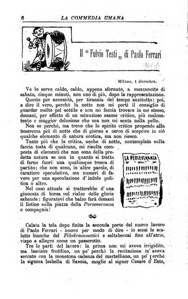 La commedia umana giornale-opuscolo settimanale