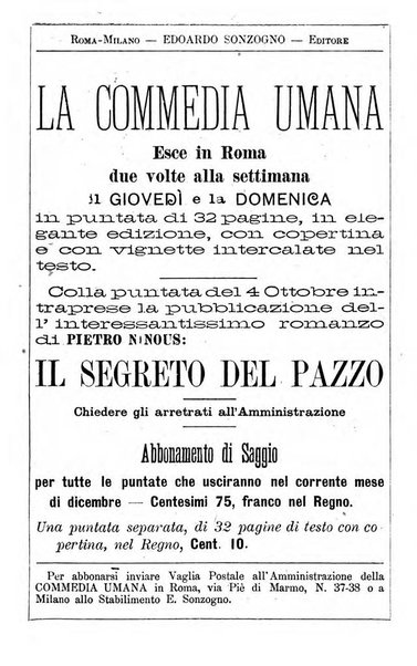 La commedia umana giornale-opuscolo settimanale