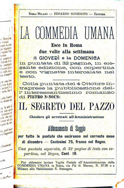 La commedia umana giornale-opuscolo settimanale