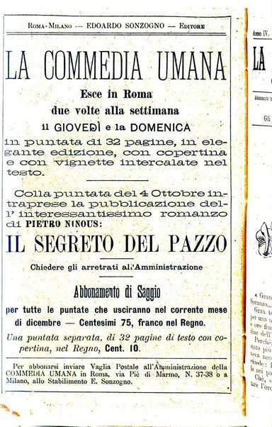 La commedia umana giornale-opuscolo settimanale