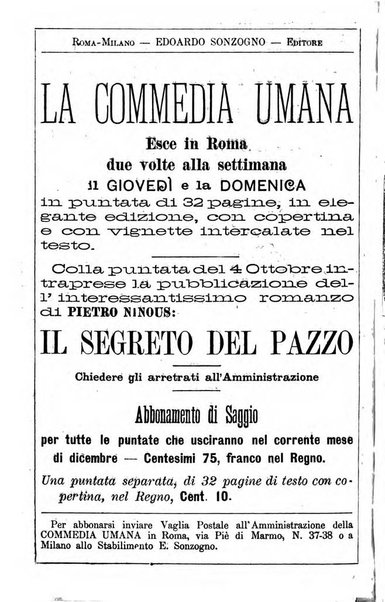 La commedia umana giornale-opuscolo settimanale