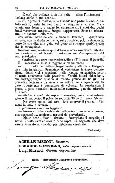 La commedia umana giornale-opuscolo settimanale