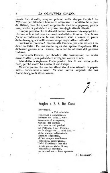 La commedia umana giornale-opuscolo settimanale