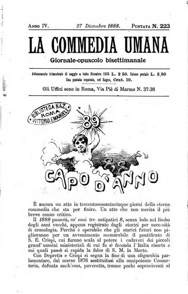 La commedia umana giornale-opuscolo settimanale