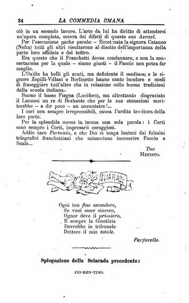 La commedia umana giornale-opuscolo settimanale