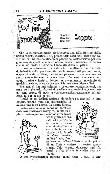 La commedia umana giornale-opuscolo settimanale