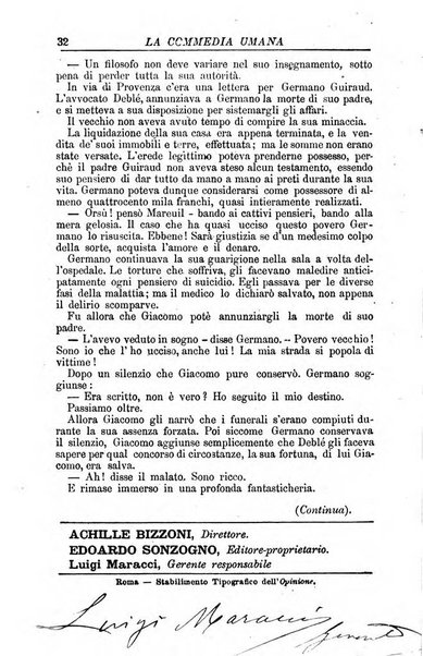 La commedia umana giornale-opuscolo settimanale