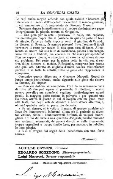 La commedia umana giornale-opuscolo settimanale