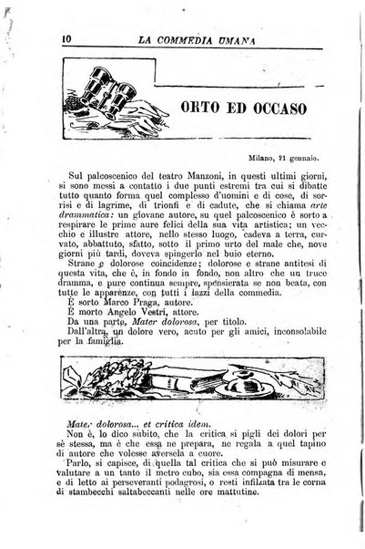 La commedia umana giornale-opuscolo settimanale