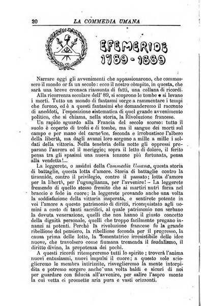 La commedia umana giornale-opuscolo settimanale