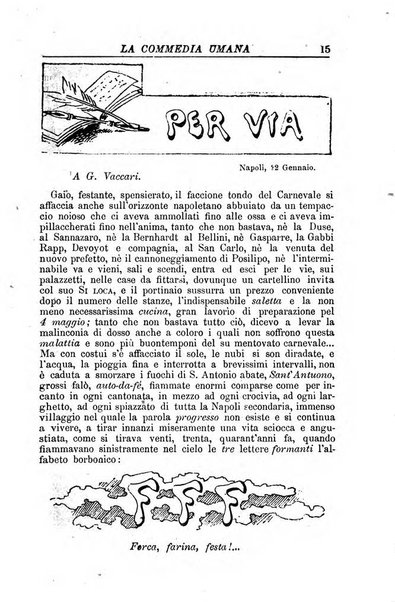 La commedia umana giornale-opuscolo settimanale