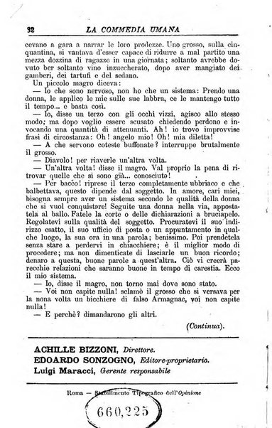 La commedia umana giornale-opuscolo settimanale