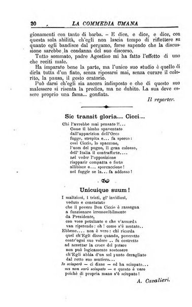 La commedia umana giornale-opuscolo settimanale