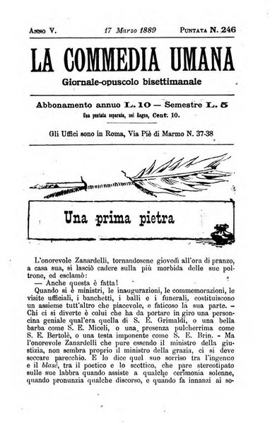 La commedia umana giornale-opuscolo settimanale