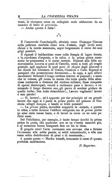 La commedia umana giornale-opuscolo settimanale