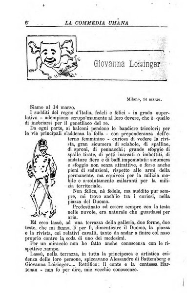 La commedia umana giornale-opuscolo settimanale