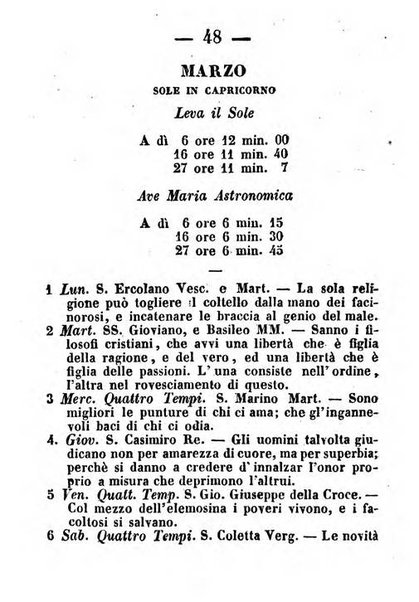 Almanacco romano per l'anno bisestile 1852 arricchito di nozioni geografiche e topografiche dello Stato Pontificio e di utilissimi precetti morali ed igienici