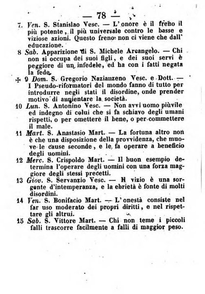 Almanacco romano per l'anno bisestile 1852 arricchito di nozioni geografiche e topografiche dello Stato Pontificio e di utilissimi precetti morali ed igienici