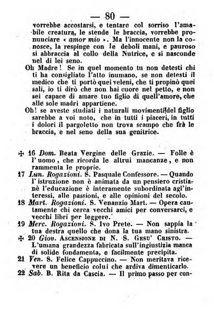 Almanacco romano per l'anno bisestile 1852 arricchito di nozioni geografiche e topografiche dello Stato Pontificio e di utilissimi precetti morali ed igienici