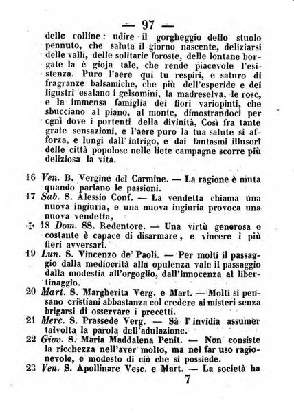 Almanacco romano per l'anno bisestile 1852 arricchito di nozioni geografiche e topografiche dello Stato Pontificio e di utilissimi precetti morali ed igienici