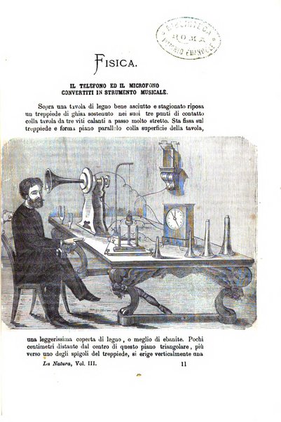 La natura rivista di scienze fisiche e naturali
