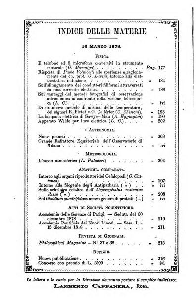 La natura rivista di scienze fisiche e naturali