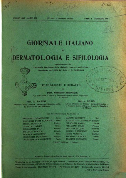 Giornale italiano di dermatologia e sifilologia