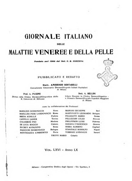 Giornale italiano di dermatologia e sifilologia