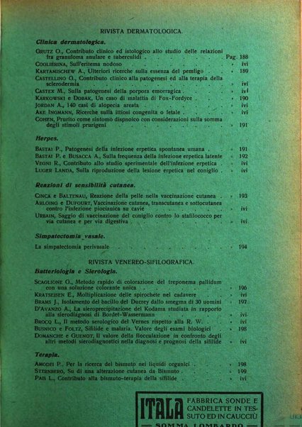 Giornale italiano di dermatologia e sifilologia