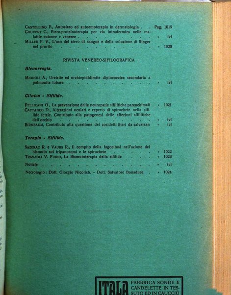 Giornale italiano di dermatologia e sifilologia