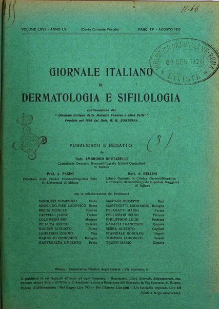 Giornale italiano di dermatologia e sifilologia