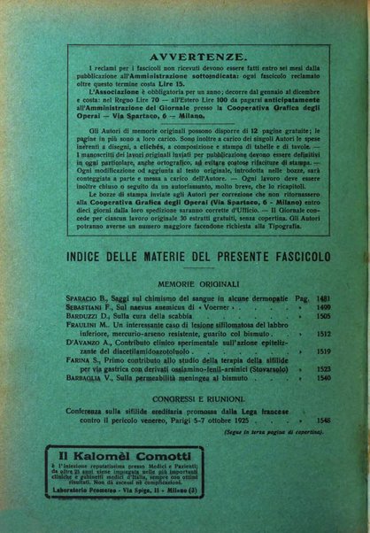 Giornale italiano di dermatologia e sifilologia