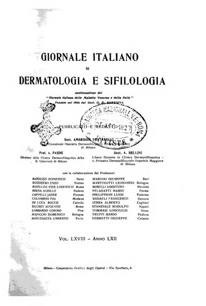 Giornale italiano di dermatologia e sifilologia