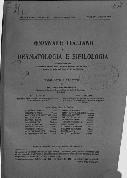 Giornale italiano di dermatologia e sifilologia