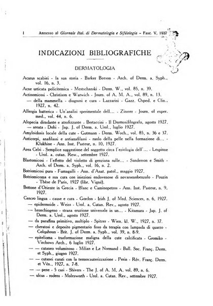 Giornale italiano di dermatologia e sifilologia