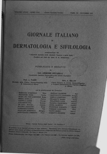 Giornale italiano di dermatologia e sifilologia