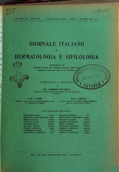 Giornale italiano di dermatologia e sifilologia