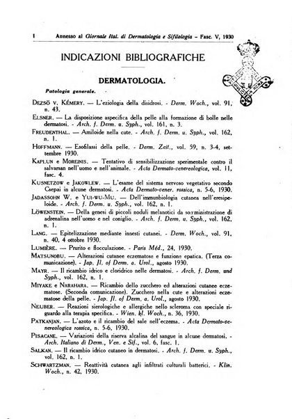 Giornale italiano di dermatologia e sifilologia